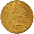 USA 10 Dolarów 1907  rok  /F   / ok.MS 61