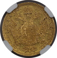 Austria, 1 Dukat 1881 rok, AU 58 NGC, /K3/