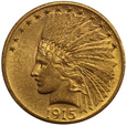 USA 10 Dolarów 1915 rok Indianin 