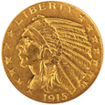 USA 5 Dolarów 1915 Indianin  //K/