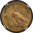 USA, 10 Dolarów Indian Head 1914 D rok, AU 58 NGC