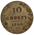 Polska, 10 groszy 1840 MW, Warszawa 