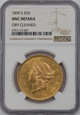 USA, 20 Dolarów Liberty Head 1890 S rok, NGC 