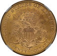 USA, 20 Dolarów Liberty Head 1897 S rok, NGC MS 63