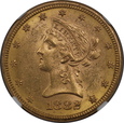 USA, 10 Dolarów Liberty Head 1882 rok, MS 61 NGC