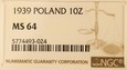 Polska 10 złotych, 1939 Warszawa, Józef Piłsudski NGC MS 64/K13/