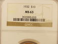 USA  10 Dolarów 1932r. NGC MS63  K