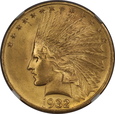 USA, 10 Dolarów Indian Head 1932 rok, MS 62 NGC