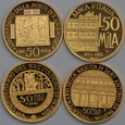 Włochy, 50 000 lirów 1993-1997 rok, ŁADNY ZESTAW 4 SZTUKI