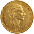 Hiszpania, 25 pesetas 1880 rok /F/