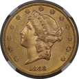 USA, 20 Dolarów Liberty Head 1888 S rok, NGC