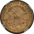 USA, 20 Dolarów Liberty Head 1888 S rok, NGC