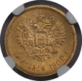 Rosja, Mikołaj II, 5 Rubli 1902 AP rok, NGC MS 66,/K6/