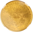 USA 20 Dolarów Liberty Head 1897 S NGC MS 62 /F/       