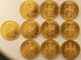 Austria 10 szt.8 Florenów /20 Franków 1892 58.05g czystego złota