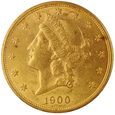 USA 20 Dolarów 1900 r.  /F/ok MS60