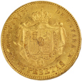 Hiszpania, 25 pesetas 1881 rok /F/