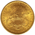 USA 20 Dolarów 1899   Rok PCGS MS63          (F)