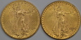 USA, PIĘKNA PARKA 20 Dolarów, St.Gaudens 1908 i 1924 rok