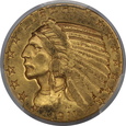 USA, 5 Dolarów Indian Head 1911 rok, AU 50 PCGS