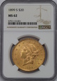 USA, 20 Dolarów Liberty Head 1899 S rok, NGC MS 62