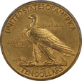 USA, 10 dolarów Indian Head 1908 MOTTO rok, PCGS AU 53