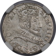 Polska, Zygmunt III Waza, Trojak 1591 rok, Ryga, NGC MS 62, /K2/