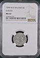 Polska, Zygmunt III Waza, Trojak 1598, Olkusz NGC MS 62 /K/