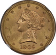 USA, 10 Dolarów Liberty Head 1902 S rok, MS 63 NGC