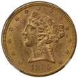 USA 5 Dolarów 1885 S rok  NGC MS 62 /K9/19/