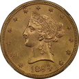 USA , 10 Dolarów Liberty Head 1899 rok , MS 63 NGC