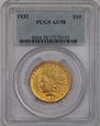 USA, 10 Dolarów Indian Head 1932 rok, AU 58 PCGS