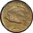 USA, 20 Dolarów St. Gaudens 1927 rok,  AU 58 NGC
