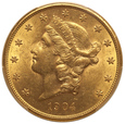 USA 20 Dolarów 1904 S  Rok PCGS AU 58              (F)