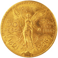 Meksyk 50 Peso 1928 rok 37.5grama czystego złota/P/