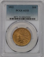 USA, 10 Dolarów Indian Head 1912 rok, AU 53 PCGS