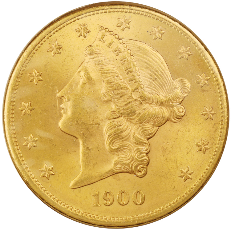 USA 20 Dolarów 1900   rok  /F / ok.MS 63