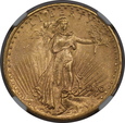USA, 20 Dolarów St. Gaudens 1910 S rok,  NGC MS 62