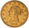 USA 10 Dolarów 1842 Mała Data  NGC XF  Ciekawy Rocznik /K8/19/