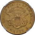 USA ,20 Dolarów Liberty Head 1857 rok, NGC 