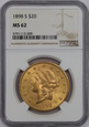 USA, 20 Dolarów Liberty Head 1898 S rok, NGC MS 62