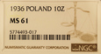 Polska 10 złotych, 1936Warszawa, Józef Piłsudski NGC MS 61/K13/