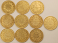 Francja 10 szt. 20 franków Napoleon ,58.05 czystego złota /F/(1)