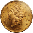 USA 20 Dolarów 1900 rok PCGS MS 63/K13/