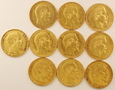 Francja  10 szt. 20 Franków Napoleon /P/58.05 czystego złota
