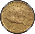 USA, 20 Dolarów St. Gaudens 1922 rok,  NGC MS 65, /K12/