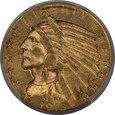 USA, 5 Dolarów Indian Head 1915 rok, AU 53 PCGS