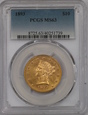 USA, 10 Dolarów Liberty Head 1893 rok, MS 63 PCGS