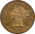 USA, 10 Dolarów Liberty Head 1893 rok, MS 63 PCGS