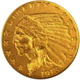 USA 2.5 Dolara 1913 rok Indianin    /K/